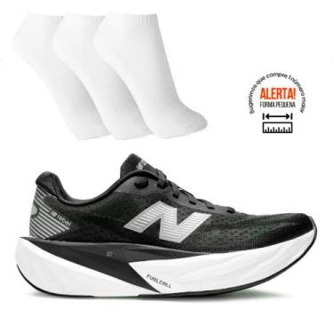 Imagem de Tênis Esportivo New Balance Fuelcell Rebel V5 Feminino + 3 Pares de Me
