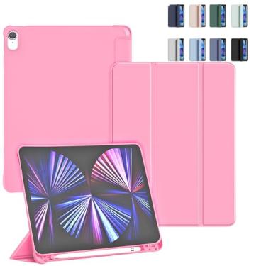 Imagem de Capa Para iPad 10.2" Geraçao 9ª 8ª 7ª Polegadas Smart Case Proteção Total Anti Impacto Tampa Magnética Suporte Para Caneta (Rosa)