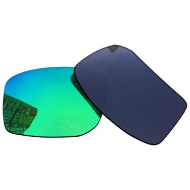 Imagem de Acefrog Lentes de reposição polarizadas de 1,5 mm para óculos de sol Oakley Gibston OO9449 61 mm, material atualizado, resistente a impactos - espelhado polarizado verde jade - 1,5 mm