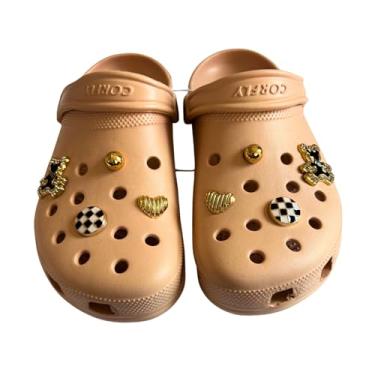 Imagem de Babuche Unissex EVA, Antiderrapante, Plataforma 5cm, Lavável, com Pingentes Decorativos Removíveis, Bege (NUDE, BR, Adulto, Faixa Numérico, G, 33, 40)