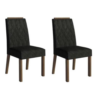 Imagem de Kit 2 Cadeiras de Jantar 4256 com Espaldar Rustic/Oxford Madesa, Rusti