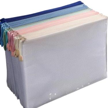 Imagem de Kit 36 peças/Pasta A4 De Plástico Com Zíper - Cores Sortidas(Branco,12 peças)