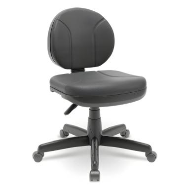 Imagem de Cadeira Operativa Executiva Lamina Couro Preto - Plaxmetal