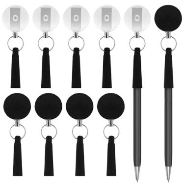 Imagem de Porta-lápis retrátil com 10 peças para puxar para canetas, suporte retrátil para marcenaria, suporte de lápis para carpinteiros