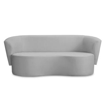 Imagem de Sofá Orgânico Curvo Living 2 Lugares 160 Star Confort Chumbo