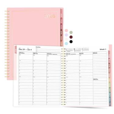 Imagem de Agenda de agendamentos 2026, agenda diária semanal e mensal da Forvencer (janeiro de 2026 a dezembro de 2026), 15 x 20 cm, agenda horária com incrementos de 30 minutos, planejamento de capa flexível