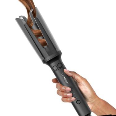 Imagem de Ferro de ondulação LA MAESII com rotação automática de 2,5 cm, cinza c