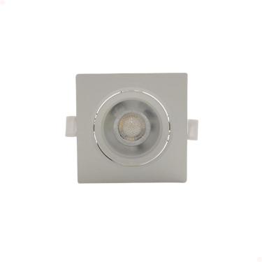 Imagem de Spot Led Embutir Quadrado 5W Bivolt 3000K Branco Quente