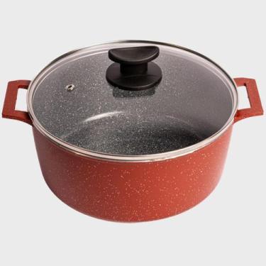 Imagem de Caçarola 18cm 1,7L Mescla Cerâmico Forno e Fogão com Tampa de Vidro - 