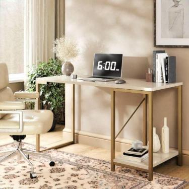 Imagem de Mesa Escrivaninha Home Office Tokyo Compacta Estilo Industrial Para Co