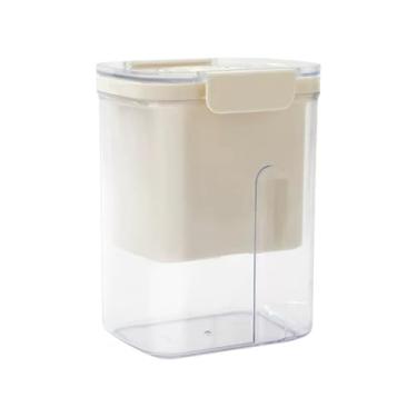 Imagem de Coador de iogurte grego com tampa, filtro de iogurte reutilizável com malha ultrafina e filtragem de pressão, faz pequenos lotes de queijo grego ou de coco cremoso espesso