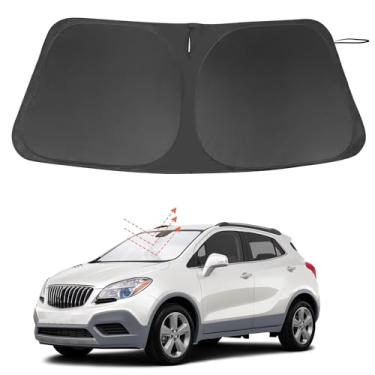 Imagem de TINGLU Protetor solar para Buick Encore 2013-2019 Acessórios Para-brisa Sombra de janela Proteção contra raios UV Capa de viseira de sol com bolsa de armazenamento de para-sol para volante