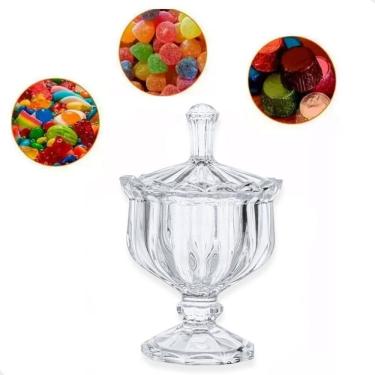 Imagem de Bomboniere Baleiro Potiche Pote Bala Doce Vidro 15Cm