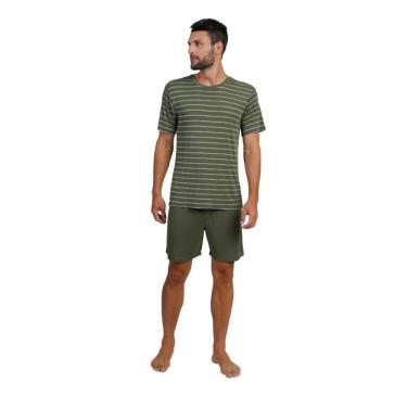 Imagem de Pijama Masculino Curto Poliamida Listrado Vd Pantano - 268013