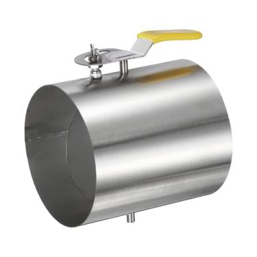 Imagem de PATIKIL Amortecedor de duto de retrocesso de 12 cm, ajuste manual de aço inoxidável 304, amortecedor de volume de fluxo de ar para ventiladores, exaustores, exaustores, sistemas de ventilação HVAC