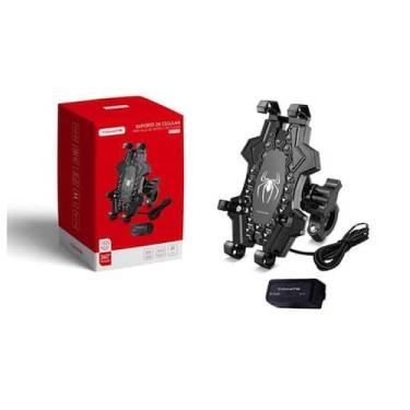 Imagem de Suporte de Celular para Motocicleta e Bicicleta com USB - Tomate MTG-0