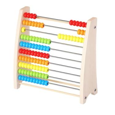 Imagem de YIJU 10 fileiras de madeira ábaco infantil contagem número quadro pré-escolar ferramenta educacional matemática contas contagem brinquedo jogo de