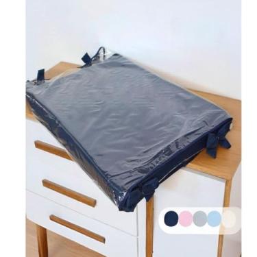 Imagem de Trocador Anatômico c/Capa Plástica Impermeável Bebê Menina Menino (Marinho)