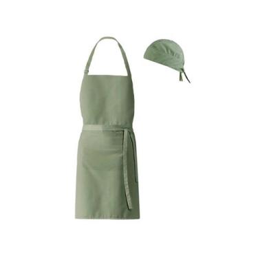 Imagem de Avental Verde Matte e Bandana Algodao Restaurante Bar Vegano - CASACHA