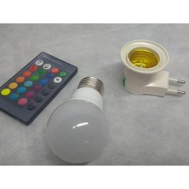 Imagem de Lampada Cromoterapia Muda Cores Controle Remoto - NoBrand, 2 UN