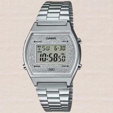 Imagem de Relógio Casio Feminino Digital Vintage Glitter Prata B640WDG-7DF