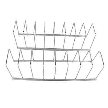 Imagem de KIMISS 2PCS POT LID Organizer Rack-Prateleira de Esgotador de Aço Inoxidável para Armazenamento de Cozinha, Placa de Várias Camadas e Suporte de Tampa, Prato de Economia de Espaço e Organizador
