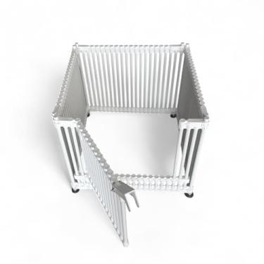 Imagem de RESOLVE KIDS Cercadinho Multiuso com Portão para Crianças e Pet 5 lados 7 lados 9 lados Altura 60cm ou 80 cm Cores Preto ou Branco (Branco | 80cm Altura, 4 lados)