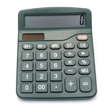 Imagem de Calculadora de interruptor mecânico, 12 dígitos, calculadora mecânica, calculadora de mesa, calculadora fofa, calculadora estética, verde