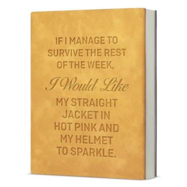 Imagem de Caderno de escritório engraçado presentes para mulheres colegas de trabalho amigas, If I Manage to Survive the Rest of the Week - Laranja