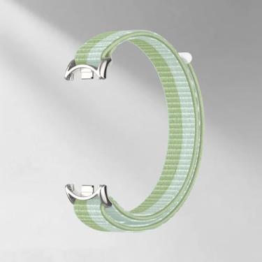 Imagem de Pulseira esportiva de nylon para mulheres e homens, pulseira de substituição para Xiaomi Mi Band 10/9/8 (verde menta, para Xiaomi Mi Band 8/9/10)