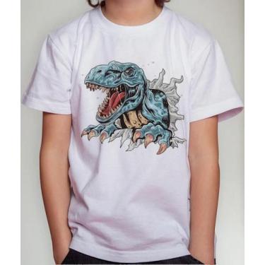 Imagem de Camiseta Camisa Infantil Juvenil Menino Menina Desenho Dinossauro Md1 