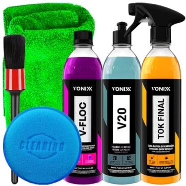 Imagem de Kit Automotivo Tok Final Shampoo V-Floc Polidor V20 500ml Vonixx Acessórios