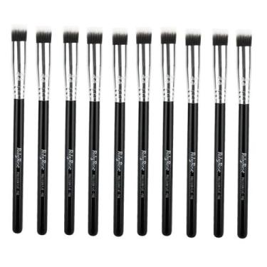 Imagem de KIT 10 Pincel Para Maquiagem Ruby Rose Rose Flat Precision