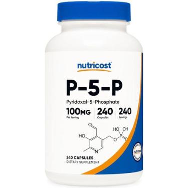 Imagem de P-5-P 100mg Vitamina B6 Ativa 240 Caps Nutricost