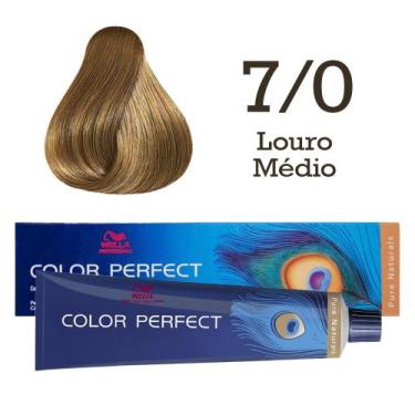 Imagem de Coloração 7/0 Louro Médio Color Perfect  Wella Professionals
