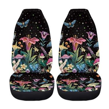 Imagem de Capas de assento de carro Drydeep in Butterfly Mushroom Design - Dryde