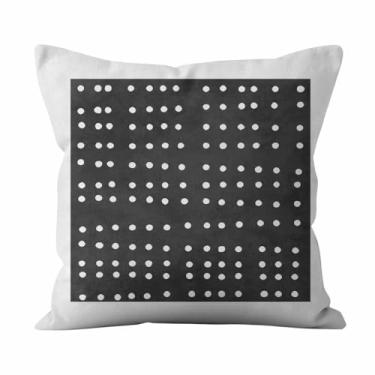 Imagem de Capas de almofada boho abstratas, 45,72 cm x 45,72 cm, capa de almofada geométrica minimalista boêmia, para sofá, cadeira, sofá, cama, escritório