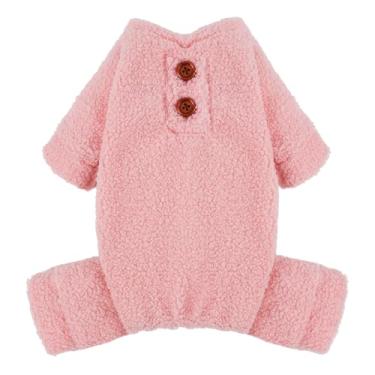 Imagem de Pijamas para cães de tamanho pequeno para cães meninos meninas suéter de lã para filhotes roupas de cachorrinho pijamas para cachorro chihuahua outono inverno macacão quente para animais de estimação