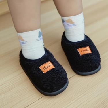 Imagem de Pantufas infantis sem cadarço para casa de inverno para meninos e meninas, Preto, 11-11.5 Little Kid