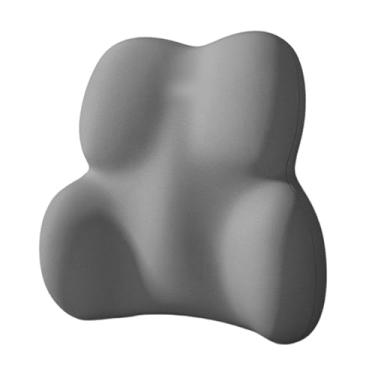 Imagem de MotiveTech Almofada de apoio lombar, almofada para costas, tapete confortável para cadeira de escritório, para costas de cadeira, para dirigir, mesa de descanso, Cinza