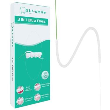 Imagem de Fio dental super fio dental, para aparelhos, ortodontia, fios pré-cortados, 80 unidades (1)