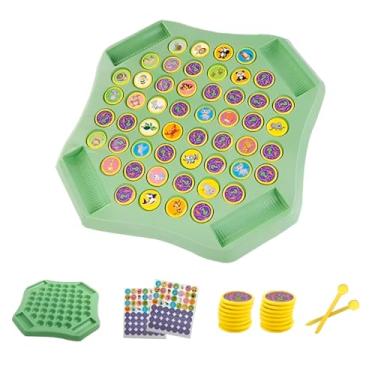 Imagem de Jogo da Memória Infantil, Tabuleiro Verde em ABS, 31,5 x 31,5 cm, 54 Peças com Cartelas e Varetas, para Crianças Acima de 3 Anos