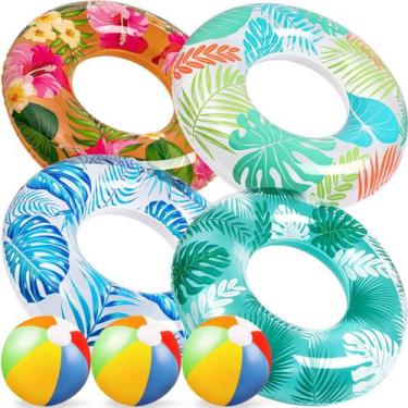 Imagem de Pool Floats 90shine Luau com 13,5 bolas de praia para crianças e adult