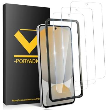 Imagem de Pacote com 3 protetores de tela para Samsung Galaxy S24 Fe/A56 [6,7 polegadas] Vidro temperado, HD transparente antiarranhões, impressão digital compatível com protetor de tela de vidro S24 Fe/A56 5G