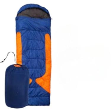 Imagem de Saco de Dormir, Kit Camping Saco de Dormir Freedom Azul e Laranja + Isolante Térmico 6mm, 210 Cm (C) X 75 Cm (L)