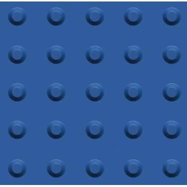 Imagem de Piso Tátil Acessibilidade Alerta 25x25cm em PVC - BR Decor, azul