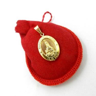Imagem de Pingente Nossa Senhora Fatima 28mm Folheado Ouro 18K Pi177 - WNBIJOUTE