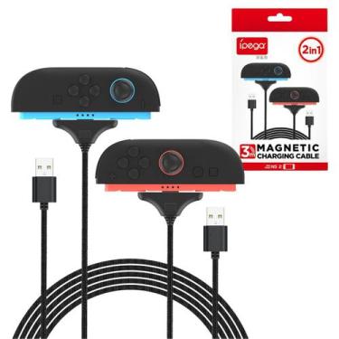 Imagem de 2 Cabos Carregamento Magnético Rápido Para Nintendo Switch 2 Joy-con C