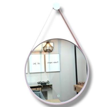 Imagem de Espelho led neon com touch, alça em couro várias cores disponíveis, di