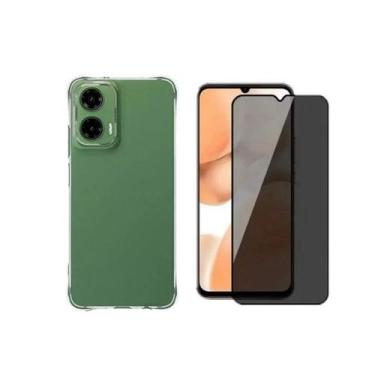 Imagem de Capa Capinha Case Anti Impacto + Pelicula Privacidade Motorola Moto G0